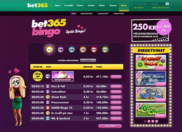Bet 365 bingosajter